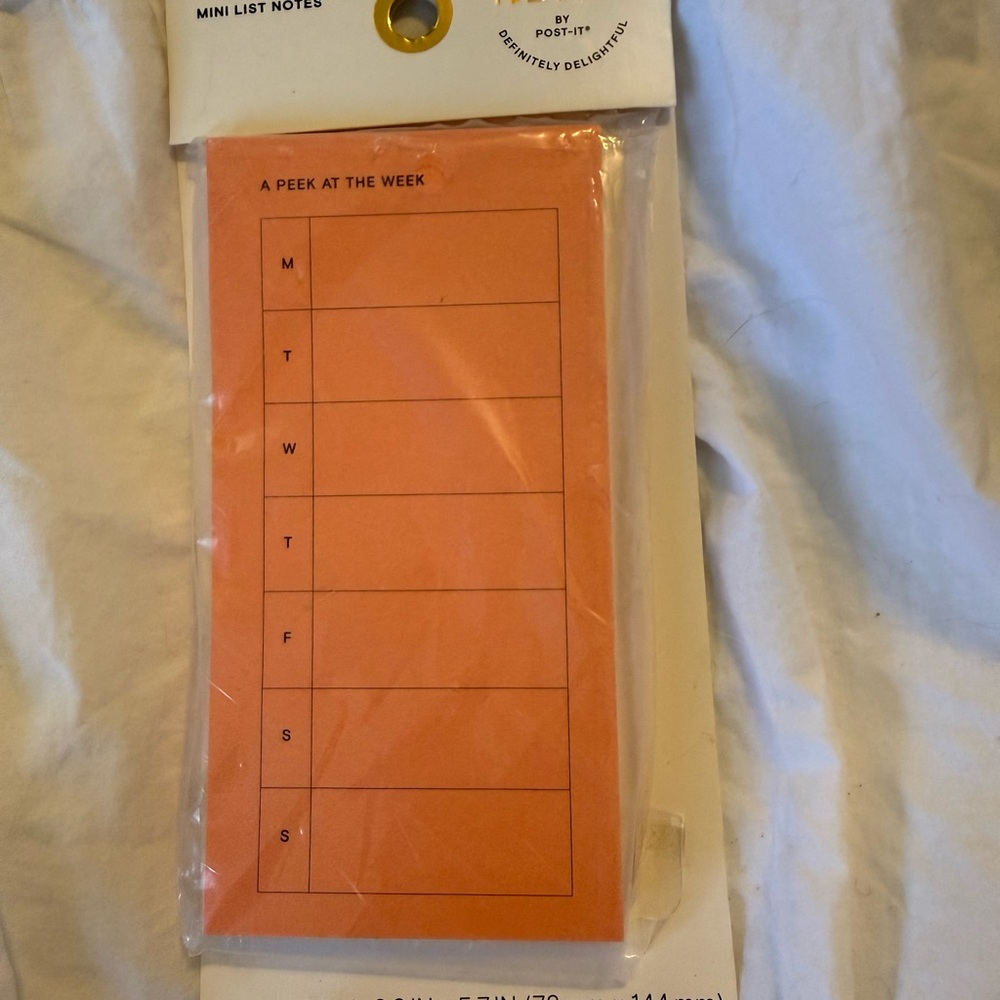 Mini List Notes - Orange